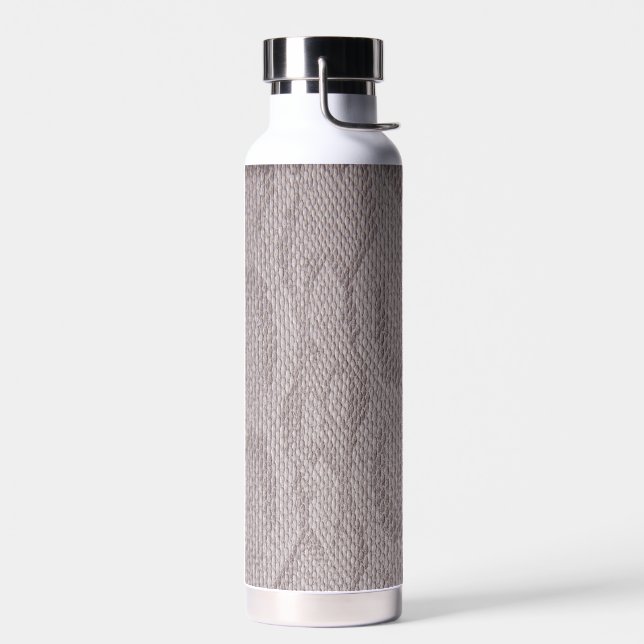 Bouteille d'eau Motif Snakeskin beige (Gauche)