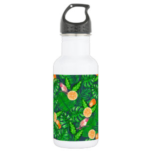 Bouteille D'eau Motif tropical, colibris