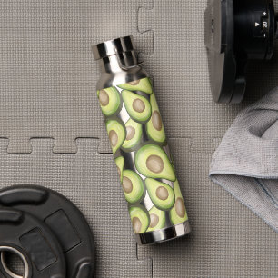 Bouteille D'eau Motif Vegan Avocado frais et gourmand