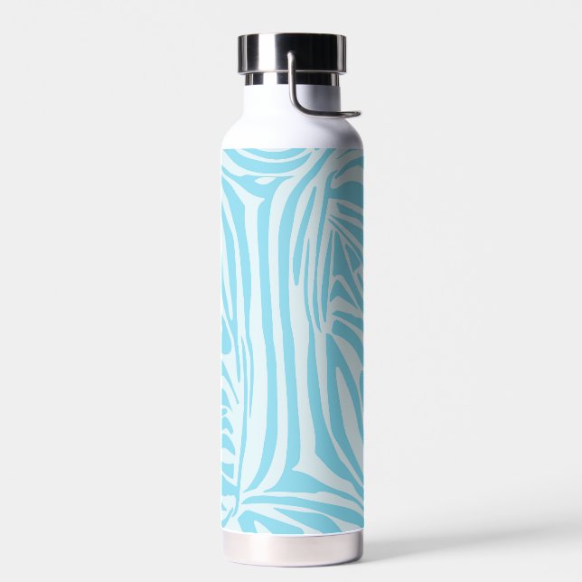 Bouteille D'eau Motif Zèbre Bleu (Gauche)