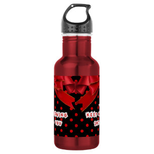 Bouteille D'eau Motivation Personnalisée à Points Rouges