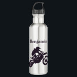 Bouteille D'eau Moto personnalisé<br><div class="desc">Personnalisez-vous facilement à un nom de votre choix,  motif moto.</div>