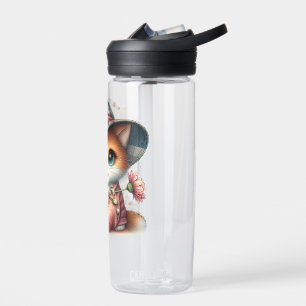 Bouteille D'eau Mug avec une jolie illustration de chat - Pour les