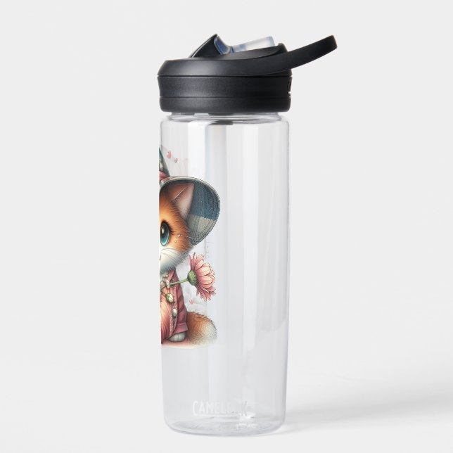 Bouteille D'eau Mug avec une jolie illustration de chat - Pour les (Gauche)