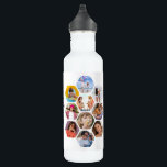 Bouteille D'eau Multiphoto Collage simple moderne personnalisé<br><div class="desc">Multi Photo Collage Simple Modern Personnalisé Nom Hexagon Motif Steel Water Bottle dispose d'un montage photo de vos photos préférées en forme d'hexagone. Personnalisé avec votre nom. Parfait pour l'anniversaire, Noël, Fête des Mères, Fête des pères, Grands-parents, frère, soeur, meilleur ami et plus. CONSEIL PHOTO : centrez vos photos avant...</div>