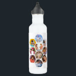 Bouteille D'eau Multiphoto Collage simple moderne personnalisé<br><div class="desc">Multi Photo Collage Simple Modern Personnalisé Nom Hexagon Motif Steel Water Bottle dispose d'un montage photo de vos photos préférées en forme d'hexagone. Personnalisé avec votre nom. Parfait pour l'anniversaire, Noël, Fête des Mères, Fête des pères, Grands-parents, frère, soeur, meilleur ami et plus. CONSEIL PHOTO : centrez vos photos avant...</div>
