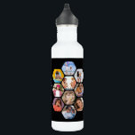 Bouteille D'eau Multiphoto Collage simple moderne personnalisé<br><div class="desc">Multi Photo Collage Simple Modern Personnalisé Nom Hexagon Motif Steel Water Bottle dispose d'un montage photo de vos photos préférées en forme d'hexagone. Personnalisé avec votre nom. Parfait pour l'anniversaire, Noël, Fête des Mères, Fête des pères, Grands-parents, frère, soeur, meilleur ami et plus. CONSEIL PHOTO : centrez vos photos avant...</div>