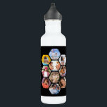 Bouteille D'eau Multiphoto Collage simple moderne personnalisé<br><div class="desc">Multi Photo Collage Simple Modern Personnalisé Nom Hexagon Motif Steel Water Bottle dispose d'un montage photo de vos photos préférées en forme d'hexagone. Personnalisé avec votre nom. Parfait pour l'anniversaire, Noël, Fête des Mères, Fête des pères, Grands-parents, frère, soeur, meilleur ami et plus. CONSEIL PHOTO : centrez vos photos avant...</div>