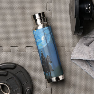 Bouteille D'eau Mystérieux Chevalier Noir dans la Forêt Lune