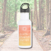 Mystic Sun Inspirational Quote Orange and White