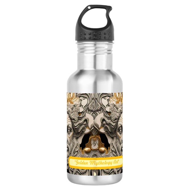 Bouteille D'eau "Mythologie dorée douce" (Devant)