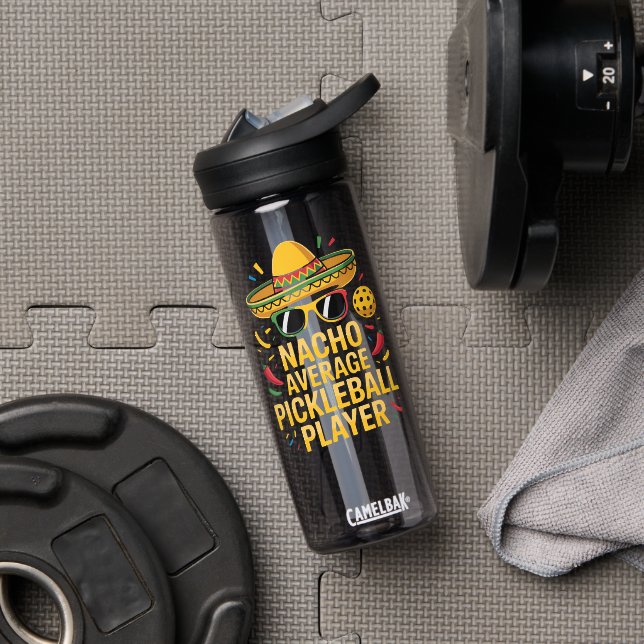 Bouteille D'eau Nacho Average Pickleball Player (Salle de sport (pivotée))