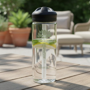 Bouteille D'eau Namaste Fleur de Lotus Moderne Nom Personnalisé