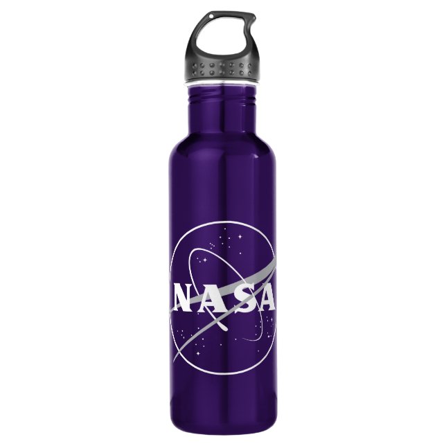 Bouteille D'eau NASA unicolore Nebula violet Iconique 24 oz (Devant)