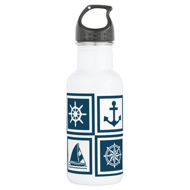 Bouteille D'eau Nautical themed design (Devant)