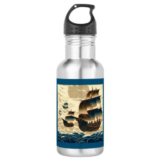 Bouteille D'eau Navires Aériens Au-Dessus Des Nuages - Bois 2
