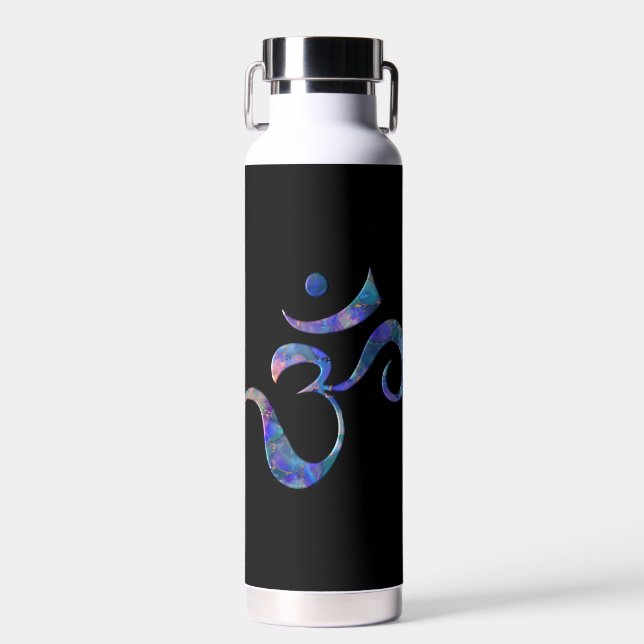 Bouteille D'eau Navy Marbré Om  (Avant)