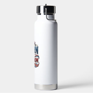Bouteille D'eau Né dans le maillot vectoriel vintage patriotique d