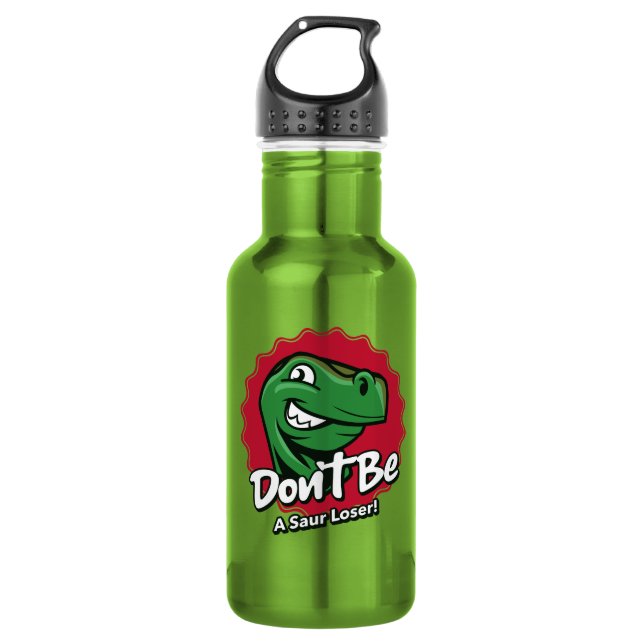 Bouteille D'eau Ne soyez pas un dinosaure mauvais perdant (Devant)
