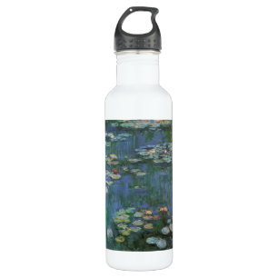 Bouteille D'eau Nénuphars par Claude Monet, fleurs vintages