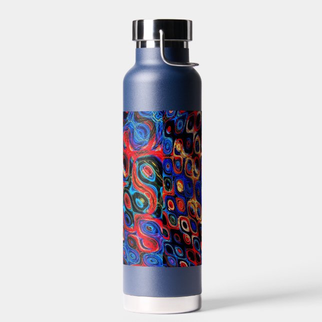 Bouteille d'eau Neon Psychedelic Ripples (Gauche)
