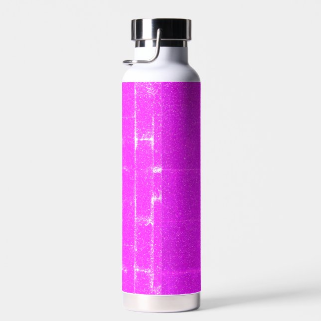 Bouteille d'eau Neon Rose Bruit Texture (Plage)