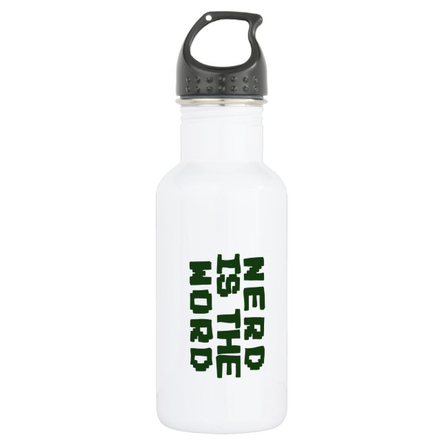 Bouteille D'eau Nerd est le mot (Devant)