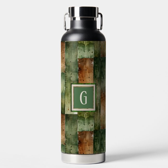 Bouteille D'eau Nettoyage de peinture verte et marron (Avant)