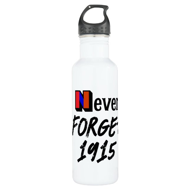 Bouteille D'eau Never Forget 1915 Water Bottle (Devant)