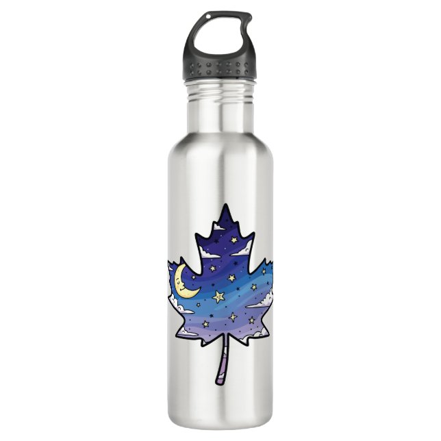 Bouteille D'eau night sky in maple leaf (Devant)
