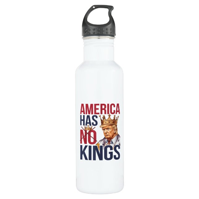 Bouteille D'eau No Kings In America Funny America Has No King Poli (Devant)