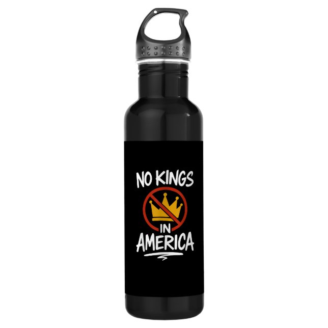 Bouteille D'eau No Kings In America No Crown Minimal Clean (Devant)