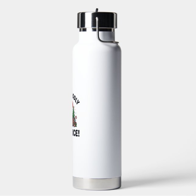 Bouteille D'eau Noël de furet drôle Reste noué et gentil (Gym)