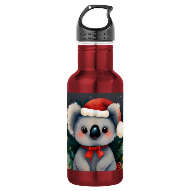 Bouteille D'eau Noël Koala 1 (Devant)