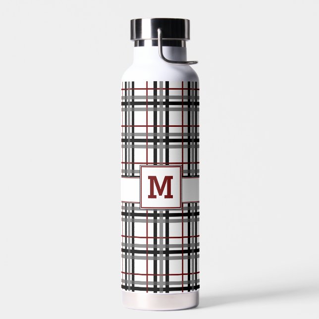 Bouteille D'eau Noir blanc et rouge (Gauche)
