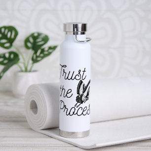 Bouteille D'eau Noir et blanc Faire confiance au papillon de proce