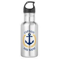 Nom du bateau capitaine Ancre Gold Style Laurel St