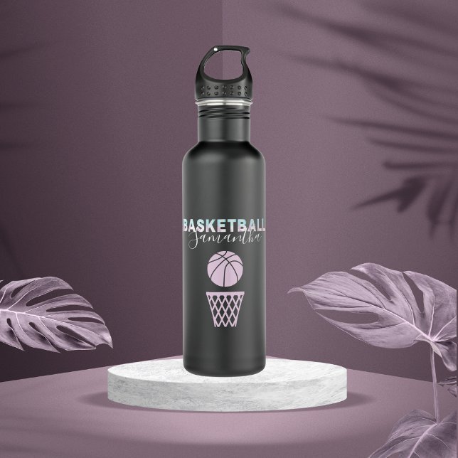 Bouteille D'eau Nom du joueur de basket-ball Cute Basket Personnal (Créateur téléchargé)