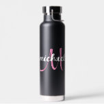 Bouteille D'eau Nom du monogramme initial moderne personnalisé<br><div class="desc">Monogramme initial moderne personnalisé Nom Bouteille d'eau</div>