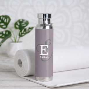 Bouteille D'eau Nom élégant unique et typographie de monogramme vi