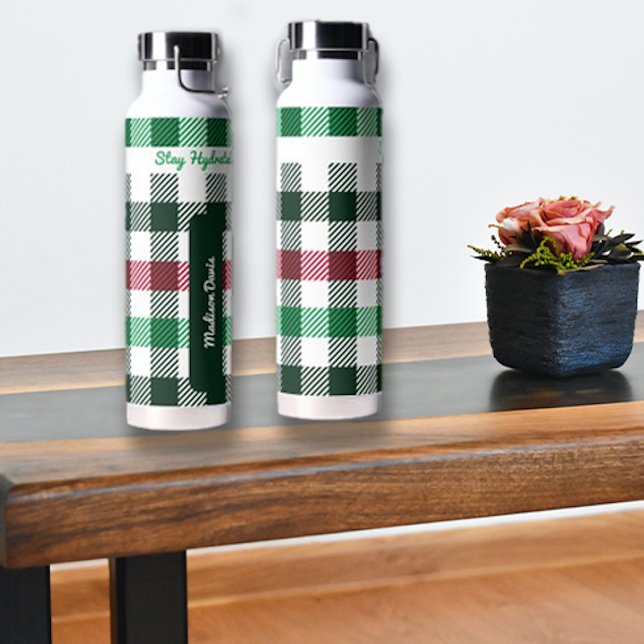 Bouteille D'eau Nom et message personnalisés Plaids (Créateur téléchargé)