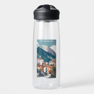 Bouteille D'eau Nom et texte personnalisés Monténégro