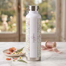 Nom Monogramme Floral Fleur Sauvage Bohème Lavande