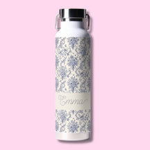 Nom Motif Toile de Jouy Bleu de Style Country Fran