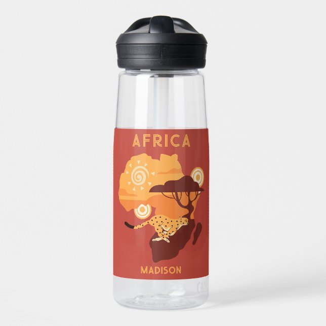 Bouteille D'eau Nom personnalisé Afrique (Avant)