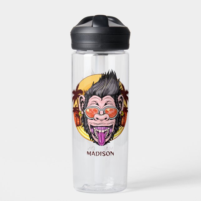 Bouteille D'eau Nom personnalisé Beach Monkey (Extérieur)