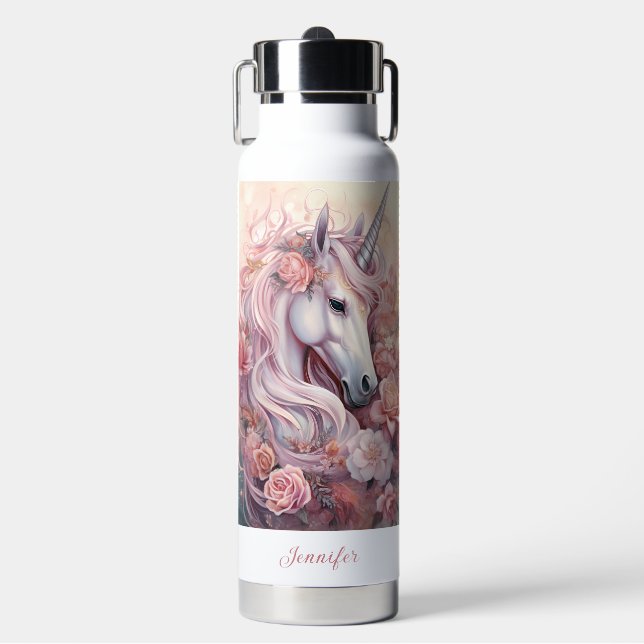 Bouteille D'eau Nom personnalisé belle licorne (Salle de sport)