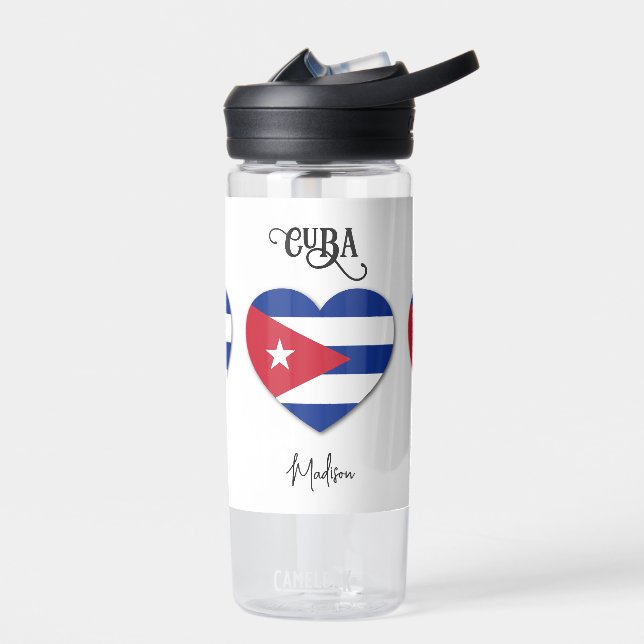 Bouteille D'eau Nom personnalisé Cuba Love (Gauche)
