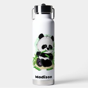 Bouteille D'eau Nom personnalisé Cute Pandas