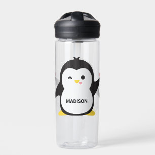 Bouteille D'eau Nom personnalisé Cute Penguin